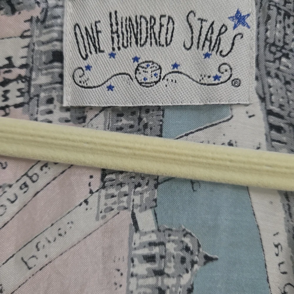 One Hundred Stars Paris France Kimono Cardigan - Picture 2 of 5